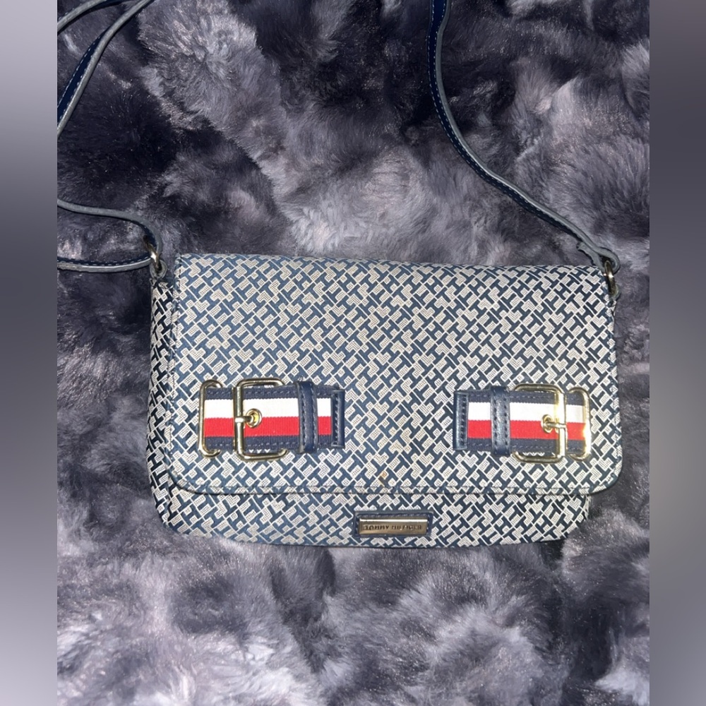 Tommy Hilfiger Monogram Jacquard Flap Bag